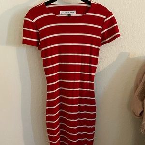 Nadia Tarr body con jersey tee shirt dress